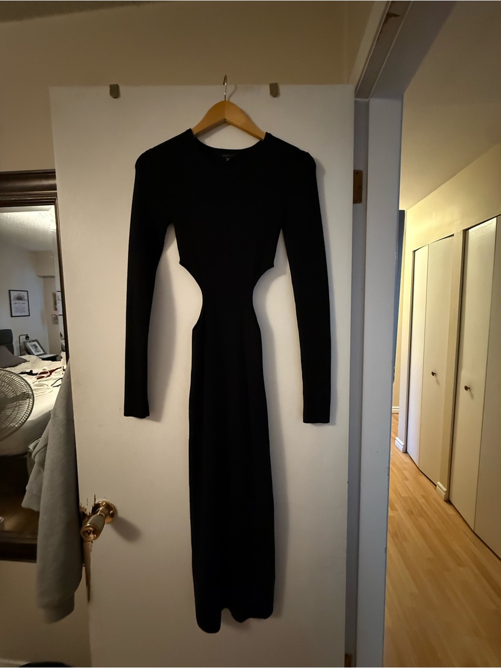 Dynamite Black Cutout Maxi Dress — XS